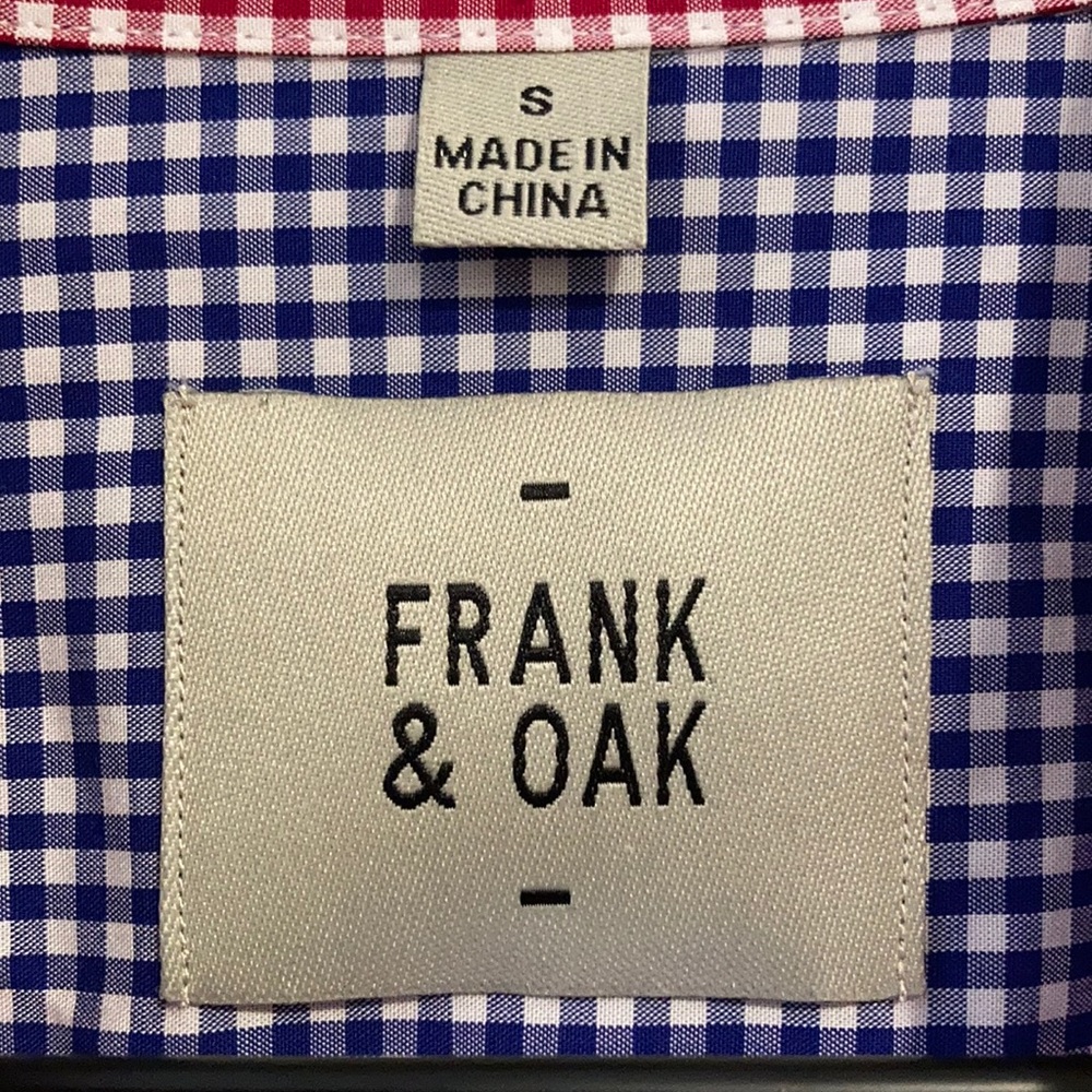 FRANK & OAK Men’s Button Down Shirt 100% Cotton Size S - Picture 4 of 9